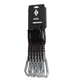 HotForge Quickpack 12 cm Black Diamond | Set de 6 Cintas Express Resistentes para Escalada Deportiva