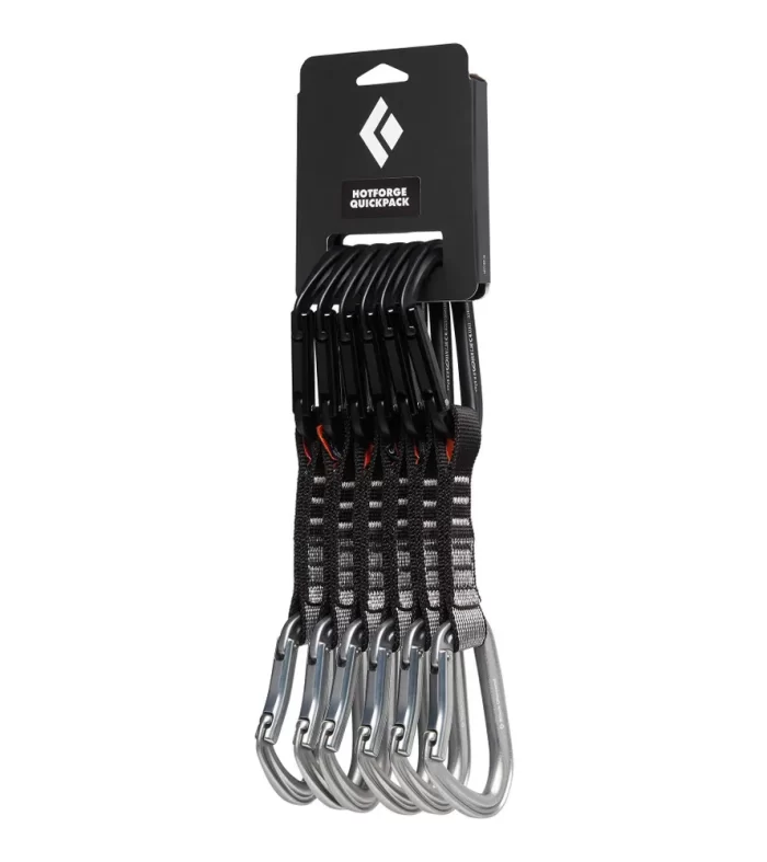 HotForge Quickpack 12 cm Black Diamond | Set de 6 Cintas Express Resistentes para Escalada Deportiva