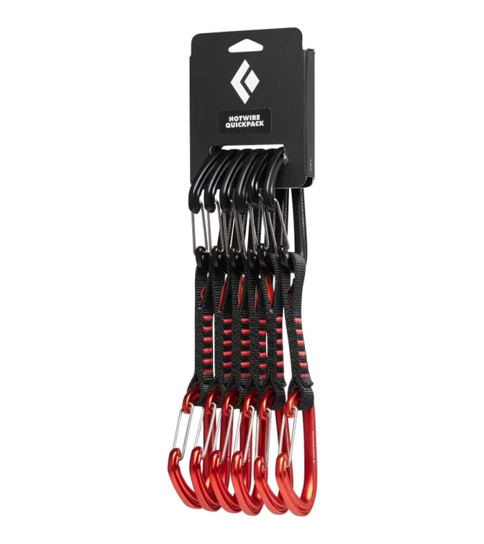 HotWire Quickpack 12 cm Black Diamond | Set de 6 Cintas Express Ligeras para Escalada
